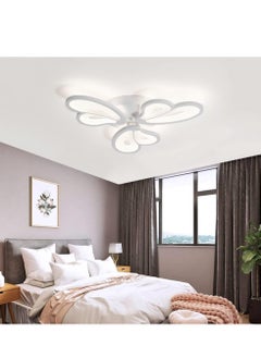 Buy Modern Dimmable LED Ceiling Light Acrylic Petals Ceiling Chandelier Lighting Fixture with Remote Control for Living Room Bedroom Dining Room in Saudi Arabia