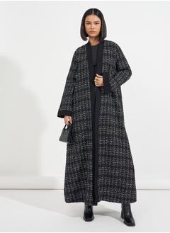 Buy Front Open Tweed Winter Abaya in Saudi Arabia