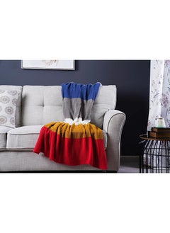 Buy Lauren Knit Throw 130X170 Cm - Blue in UAE