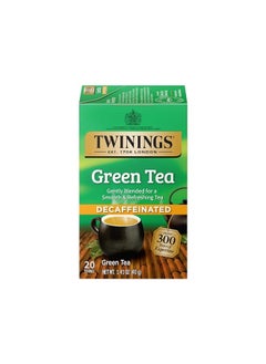 Buy Twinings Decaffeinated Green Tea, Individually Wrapped Bags, 20 Count Pack of 6, Smooth Flavour, Enticing Aroma in UAE