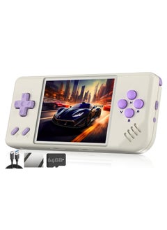 اشتري RG28XX Handheld Game Console 2.83 inch 640*480 IPS Screen Linux System 3100mAh Video Retro Player Support HDMI Output TV 2.4G Wireless/Wired Controller Supports Music Video Player (White) في السعودية