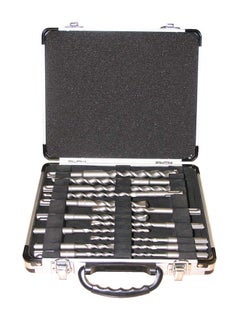 Buy Makita D-21325 - SDS-Plus Hammer Drill Bit Set|Black|14pcs|with Aluminium Case in UAE
