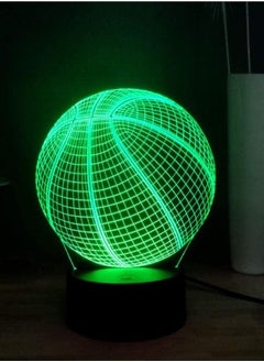 اشتري Multicolor Night Light Novelty Basketball Sport 3D LED RGB Illusion 7/16 Color Change Acrylic Home DEC Bedside USB Table Mood Multicolor Night Light Kid Holiday Gift Home Decor  Christmas gift في الامارات