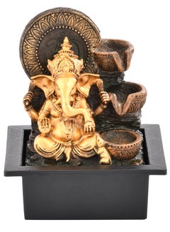 Buy Indian Occasions, Home Décor Water Fountain yellow light operated by electrical pump GANESH 21 x 17x 25CM in UAE