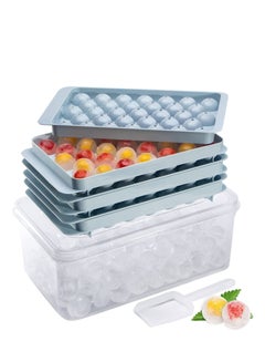 Buy Ice Cube Tray, Round Ice Cube Trays for Freezer with Lid & Bin, 1.2 IN X 99 PCS Sphere Ice Ball Maker Molds Circle Ice Tray for Whiskey Cocktails Drinks (3 Trays 1 Ice Container and Scoop) in Saudi Arabia