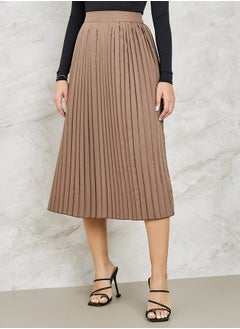 Buy Pleated A-Line Midi Skirt in Saudi Arabia