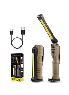 اشتري LED Work Light,USB Rechargeable Foldable Flashlight Work Light With Magnetic Base And 3 Light Modes في السعودية