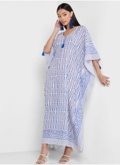 Buy Cape Sleeve Printed Kaftan in UAE