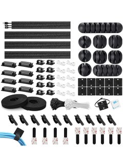 Buy 273 PCS Cable Management Organizer Kit, Cable Organizer for Home and Office. Useful for Power Cord, Desktop Cable Clips Bundle, USB Cable, Tv Cable, Pc, Home Office Cord Holder for Desk in Saudi Arabia