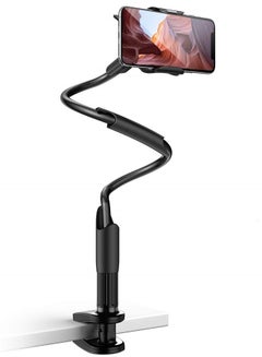 Buy Phone Holder Bed Gooseneck Mount - Lamicall Flexible Arm 360 Mount Clip Bracket Clamp Stand for Cell Phone XS Max XR X 8 7 6 Plus 5 4, S10 S9 S8 S7 S6, Overall Length 33.4In(Black) in UAE