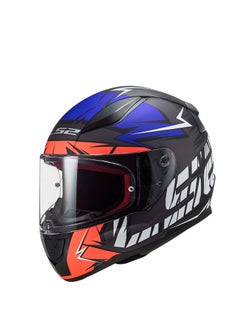 Buy LS2 FF353 RAPID FULL FACE RACING HELMET - SIZE XXL - COLOR MATT FLUO ORANGE BLUE in Egypt