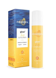 اشتري كريم الوقاية من الشمس Aqualogica Glow+ Dewy SPF 50 PA+++ للحماية من الأشعة فوق البنفسجية فئة A وB والضوء الأزرق، لبشرة متوهجة ومحمية بشكل جيد، كريم، 50 جم في الامارات