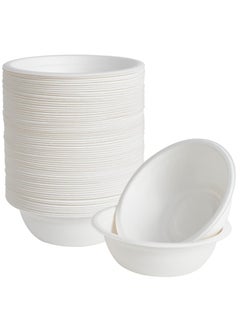 Buy Paper Bowls 100 Pack Disposable Compostable Bowls Heavy-Duty Biodegradable Soup Bowls Made of Natural Bagasse Eco-Friendly Sugarcane Bowls for Salad Dessert Milk Cereals 12oz in Saudi Arabia