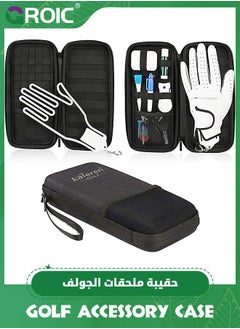 اشتري Golf Accessory Case, Golf Bag Organizer, Airtight, Water-Resistant, Protective Hard Case for Phone, Tees, Ball Markers, Repair Tools and Golf Essentials, Removable Golf Glove Hanger/Dryer في الامارات