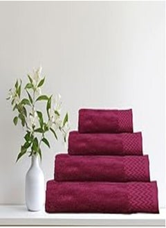 Buy Cotton Towel Model 20 Jacquard - Size: 33 cm x 33 cm - Color: Violet - Made In Egypt. in Egypt