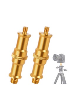 Buy Camera Tripod Threaded Adapter, 2Pcs 1/4 to 3/8 Tripod Screw Thread Adapter Set Camera, Screw Adapter Tripod Accessories for Monopod Ballhead Light Stand Shoulder Rig (Gold) in Saudi Arabia