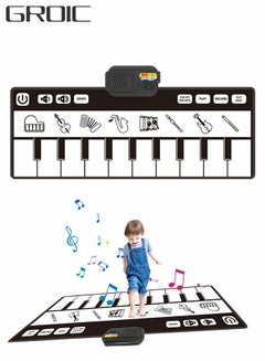 Buy Kids Musical Mats with Music Sounds with 10 Keys, Musical Toys Toddler Music Piano Keyboard Dance Mat Carpet Touch Playmat Birthday Gift Toys for Baby Girls Boys in UAE