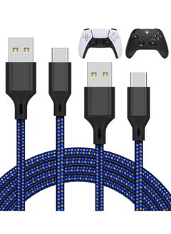 Buy 2 Pack 10FT Charger Charging Cable for PS5 Controller/for Xbox Series X/for Xbox Series S Controller, Replacement USB C Cord Nylon Braided Type-C Ports Accessories for Nintendo Switch in Saudi Arabia