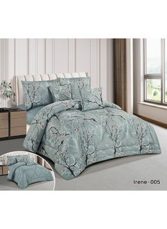 Buy Horse Comforter Set With Soft Silky Fabric Two Sides Floral Print 4 Pieces Single Size in Saudi Arabia