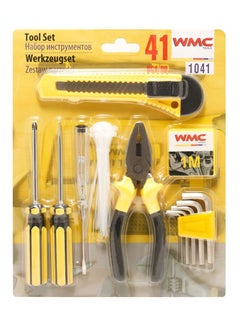 اشتري WMC TOOLS 41 قطعة مجموعة أدوات كماشة مفك البراغي ، أدوات الجمع ، مفك البراغي ، مفتاح ألين ، سكين ، شريط قياس في الامارات