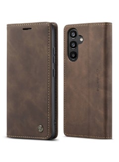 Buy CaseMe Samsung Galaxy A34 Case Wallet, for Samsung Galaxy A34 Wallet Case Book Folding Flip Folio Case with Magnetic Kickstand Card Slots Protective Cover  - Coffee in Egypt