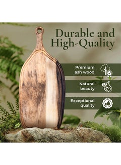 Buy Premium Walnut Serving Board - Natural Shock Absorption - Durable and Stylish - Perfect for Cutting Serving and Gifting - Wooden Chopping Board in UAE