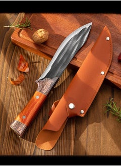 Buy Sharp High Carbon Stainless Steel Boning Knife Meat Cutter Bone Razor Kitchen Knife With Leather Case in Saudi Arabia