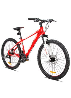 Buy Spartan Calibre Hardtail Mountain Bicycle Lightweight alloy frame & rims | Gear  Disc brakes | Front Suspension Bike and Shimano Shifters| Flame Red  Size - 26 Inches in UAE