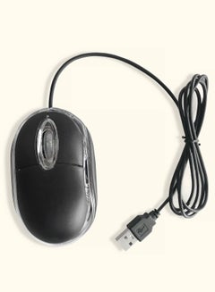Buy Mouse Compatible For Laptop Computer Wired USB Mouse Black in UAE