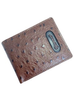 اشتري Force Genuine Leather Wallet 866C Ostrich Combo (Brown Black) by Milano Leather في الامارات