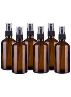 Buy 6Pcs 50ml Glass Spray Bottles for Oil, Hair, Plants Water Empty Fine Mist and Refillable Mini Travel Size Bottle for Cleaning Solutions, Essential Oil Sprayer and Nozzle in UAE