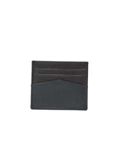 اشتري Fashionable Logo Embellished Genuine Leather Card Holder With A Built-In Pocket في مصر