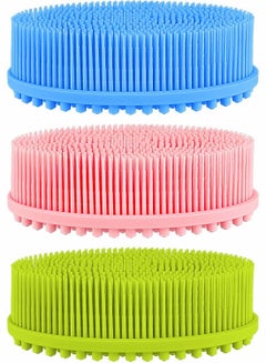 Buy Upgrade 2 in 1 Bath and Shampoo Brush, Silicone Body Scrubber for Use in Shower, Exfoliating Body Brush, Premium Silicone Loofah, Head Scrubber, Scalp Massager/Brush, Wet and Dry, Easy to Clean in UAE