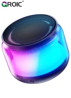 Buy Portable Bluetooth Speakers with Colorful Lights, Loud Sound, Small Bluetooth Speaker with Wireless Stereo Pairing, Outdoor Speakers Bluetooth, Mini Gifts for Kids, Teen, Girls, Boys, Women in UAE