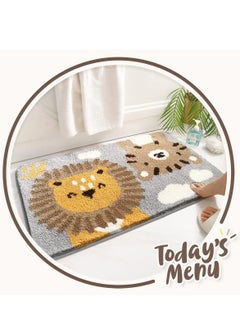 اشتري Soft Non-Slip Bathroom Rug Extra Absorbent Machine Washable Mat for Tub and Shower 16x24 Lion and Bear Design في الامارات