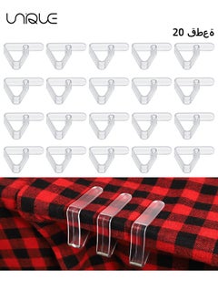 Buy 20Pcs Table Cloth Holder Clips, Plastic Tablecloth Clips for Outdoor Picnic Tables, Clear Picnic Table Clips for Tablecloth, Table Skirt Clip Table Cover Clips to Hold Down Tablecloth for Party Events in UAE