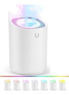 Buy Air Humidifier,3L Large Cool Mist Humidifier Diffuser,Auto Shut Off,Purifier Humidifier for Bedroom Baby Room with Night Light,Up to 25H (White) in Saudi Arabia