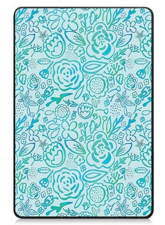 اشتري Protective Flip Case For Samsung Galaxy Tab A9 Plus With Trifold Stand Auto Wake Sleep Shockproof Cover Floral pattern في الامارات