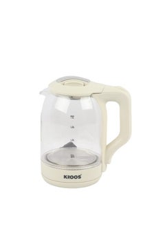 Buy Glass kettle High quality glass body Bright and beautiful lighting - 1.8 liter capacity 1800 watts in Saudi Arabia