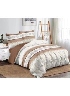 Buy 6pcs King Duvet Cover Set 100% Cotton Bed Sheet Set Include a Duvet Cover a Deep Pocket Fitted Sheet 4 Pillow Cases Home Bedding with Zipper Closure for All Season (King Size, Floral) in UAE