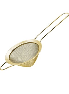 Buy Fine Mesh Strainer Gold Cone-Shaped Stainless Steel Strainer with Long Handle for Tea, Herbs, Coffee, Juice in UAE