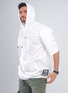 Buy Over Size Summer Hoodie  100% Cotton - White in Egypt