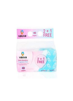 Buy Baby Wipes With Lid 45 GSM 100% Cottong 3 Bags - (2+1) in Saudi Arabia