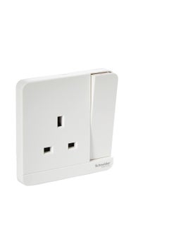 Buy Schneider Avataron 13AX250V 1 Gang Switched Socket With LED - E8315N_WE in UAE