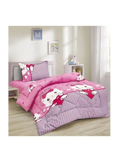 Buy Soft and Fluffy Medium Fill Kids Bedspread Comforter Set 3pcs Single Size Bedspread for Boys Girls Fashion Print Double Side Stitched Pattern Soft and Breathable in Saudi Arabia