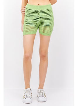 Buy Women Crochet Pull On Short, Lime in UAE