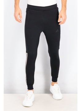 اشتري Men Regular Fit Drawstring Sweatpants, Black and White في الامارات