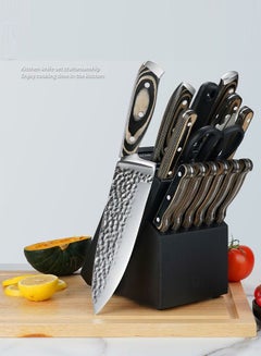 Buy 15-Piece Stainless Steel Knife Set in UAE