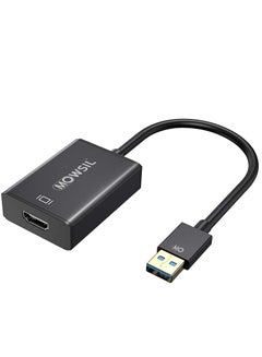 اشتري Mowsil Cable USB 3.0 To HDMI Adapter, 1080P 60HZ HD Audio Video Converter Cable USB 3.0 To HDMI في الامارات