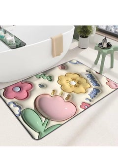 Buy 3D soft mat, non-slip rubber mat, absorbs shocks, compressed rubber material, absorbs water and also prevents washing, multi-colored, very distinctive (one piece only) 60*40 cm in Egypt